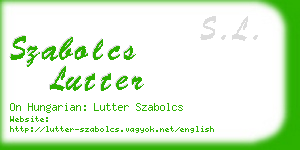 szabolcs lutter business card